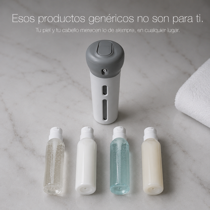 Dispensador de Viaje 4 en 1 Rotativo