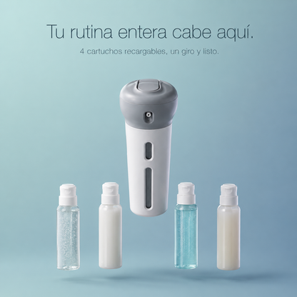 Dispensador de Viaje 4 en 1 Rotativo