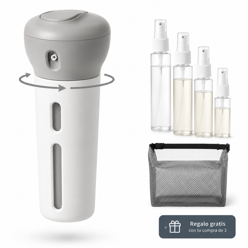 Dispensador de Viaje 4 en 1 Rotativo